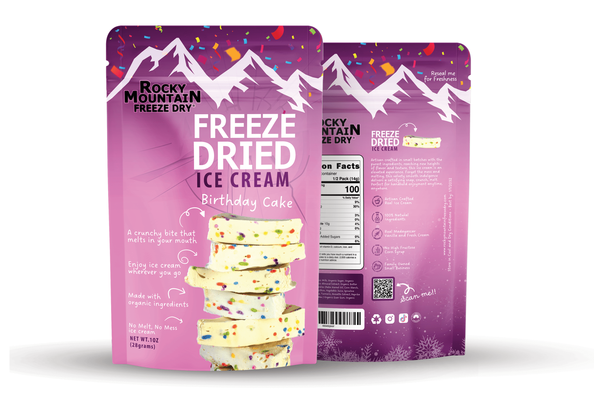 Birthday Cake Freeze Dried Ice Cream | 1 oz Classic Pack - Rocky Mountain Freeze Dry