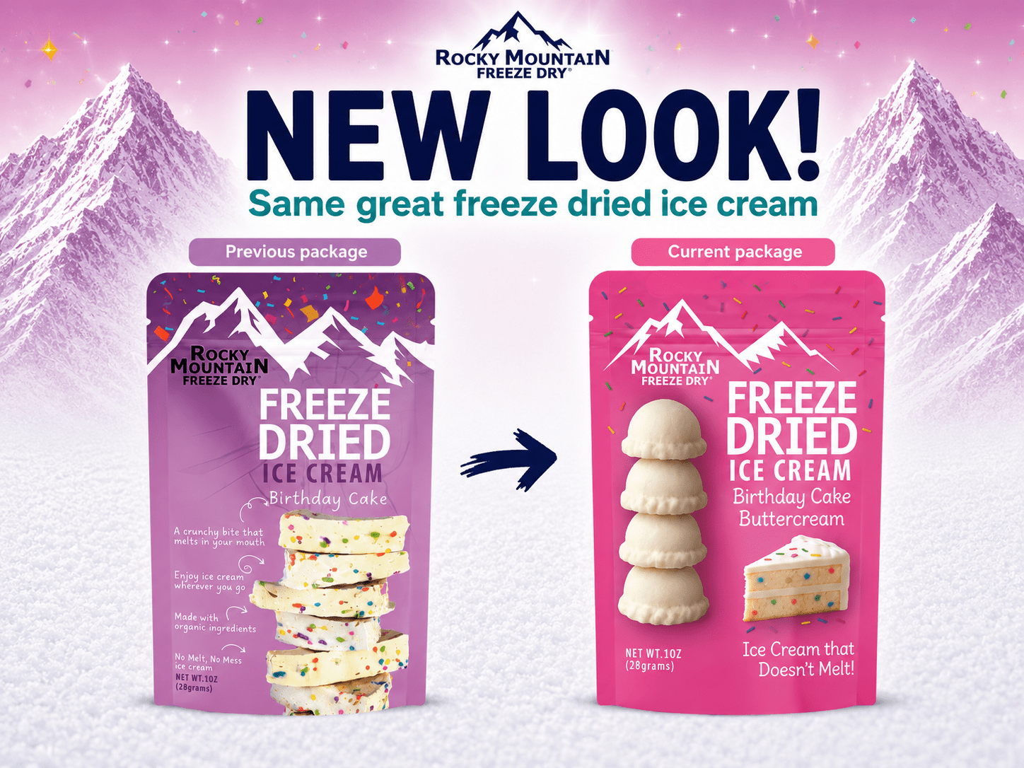 Birthday Cake Freeze Dried Ice Cream | 1 oz Classic Pack - Rocky Mountain Freeze Dry