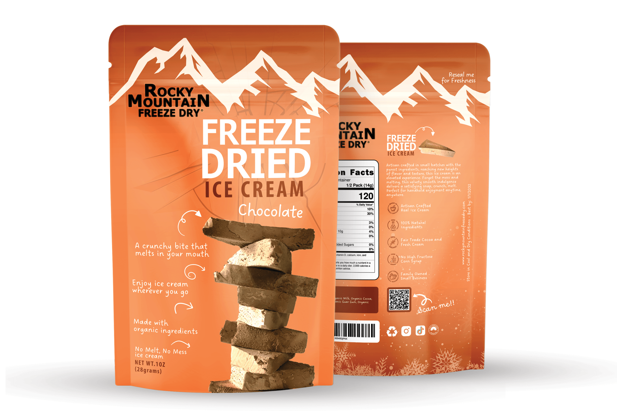 Chocolate Freeze Dried Ice Cream | 1 oz Classic Pack - Rocky Mountain Freeze Dry
