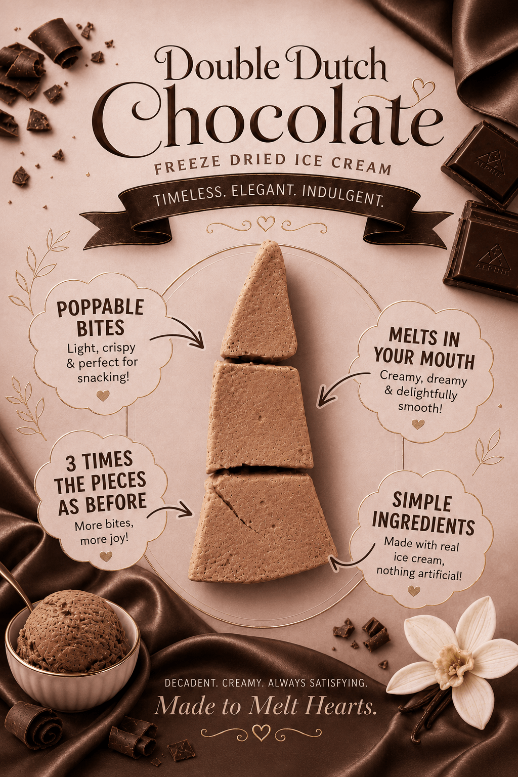 Chocolate Freeze Dried Ice Cream | 1 oz Classic Pack - Rocky Mountain Freeze Dry
