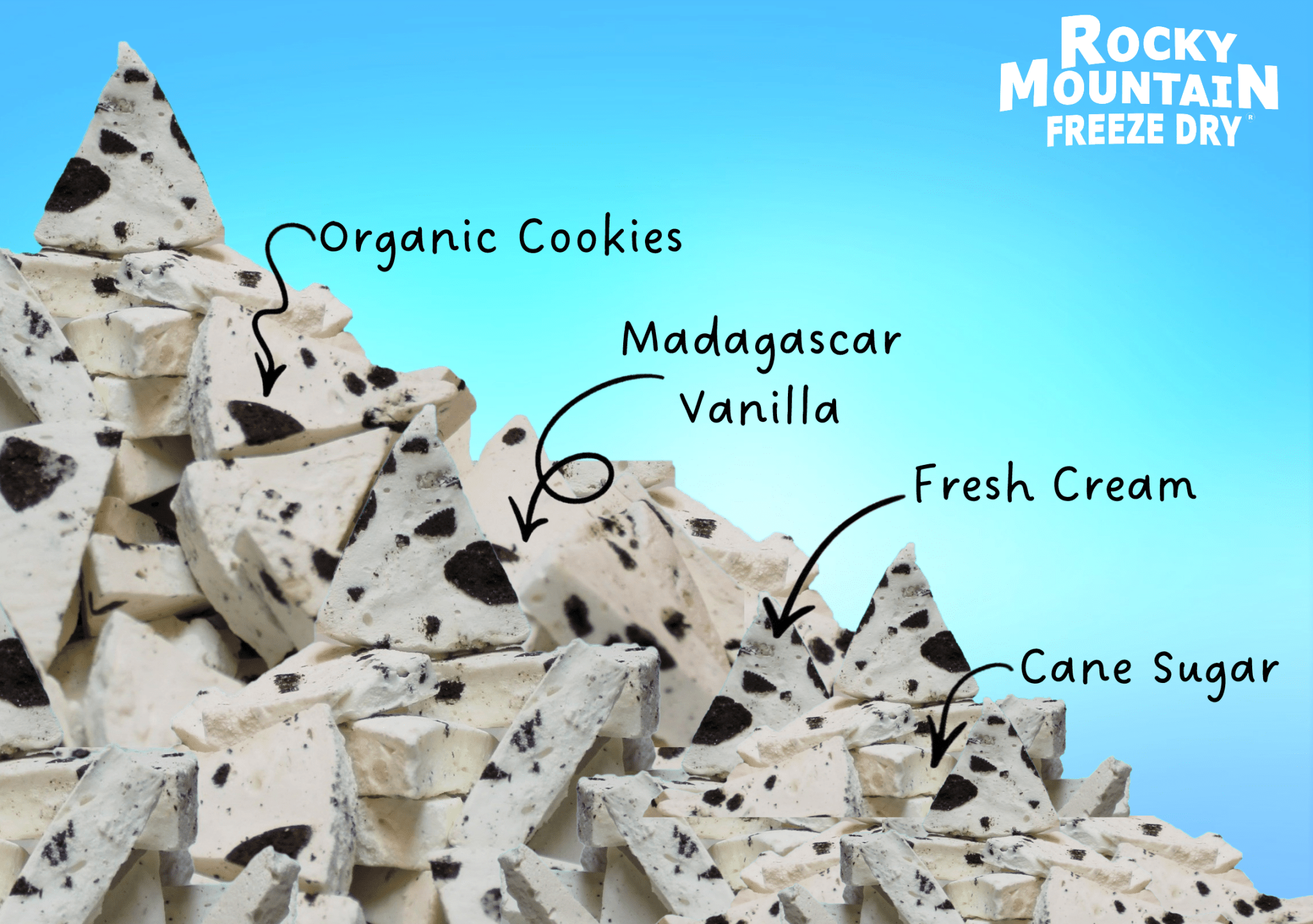 Cookies and Cream Freeze Dried Ice Cream | 1 oz Classic Pack - Rocky Mountain Freeze Dry