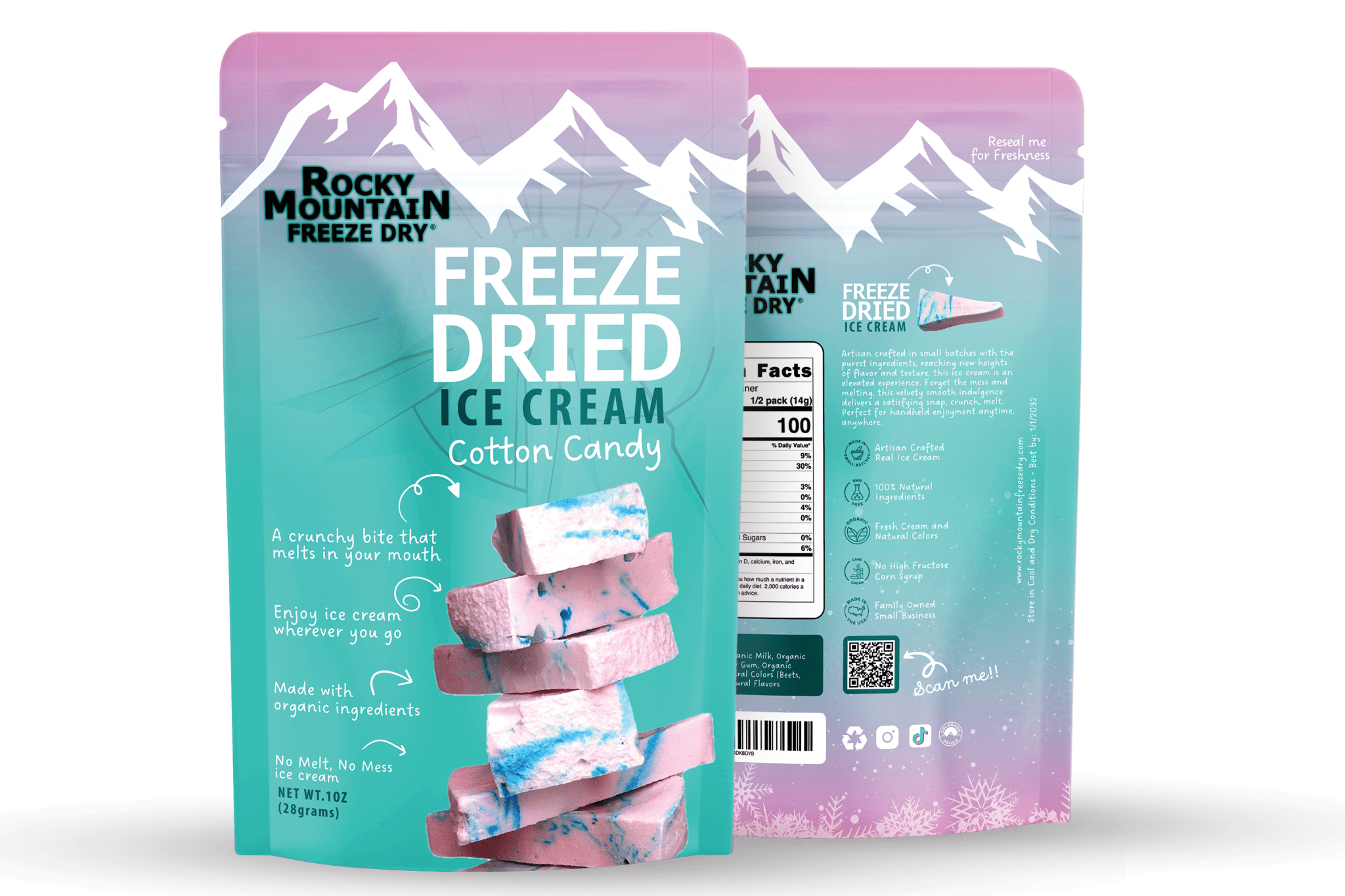 Cotton Candy Freeze Dried Ice Cream | 1 oz Classic Pack - Rocky Mountain Freeze Dry
