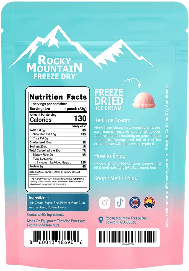 Cotton Candy Freeze Dried Ice Cream | 1 oz Classic Pack - Rocky Mountain Freeze Dry