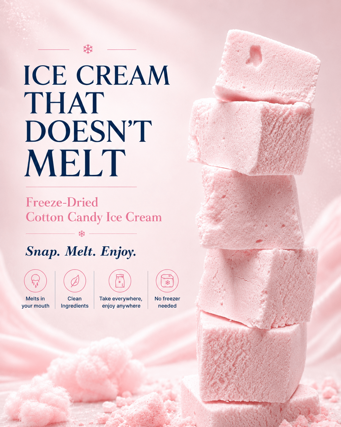 Cotton Candy Freeze Dried Ice Cream | 1 oz Classic Pack - Rocky Mountain Freeze Dry