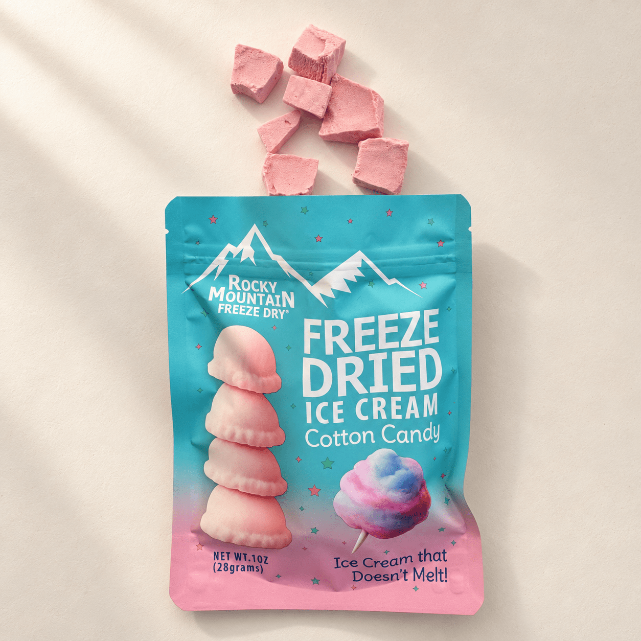 Cotton Candy Freeze Dried Ice Cream | 1 oz Pack - Rocky Mountain Freeze Dry