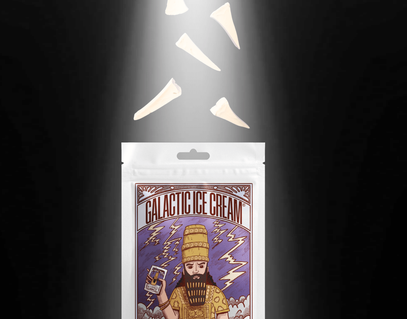 Galactic Anunnaki Gold Salted Caramel Ice Cream - Rocky Mountain Freeze Dry