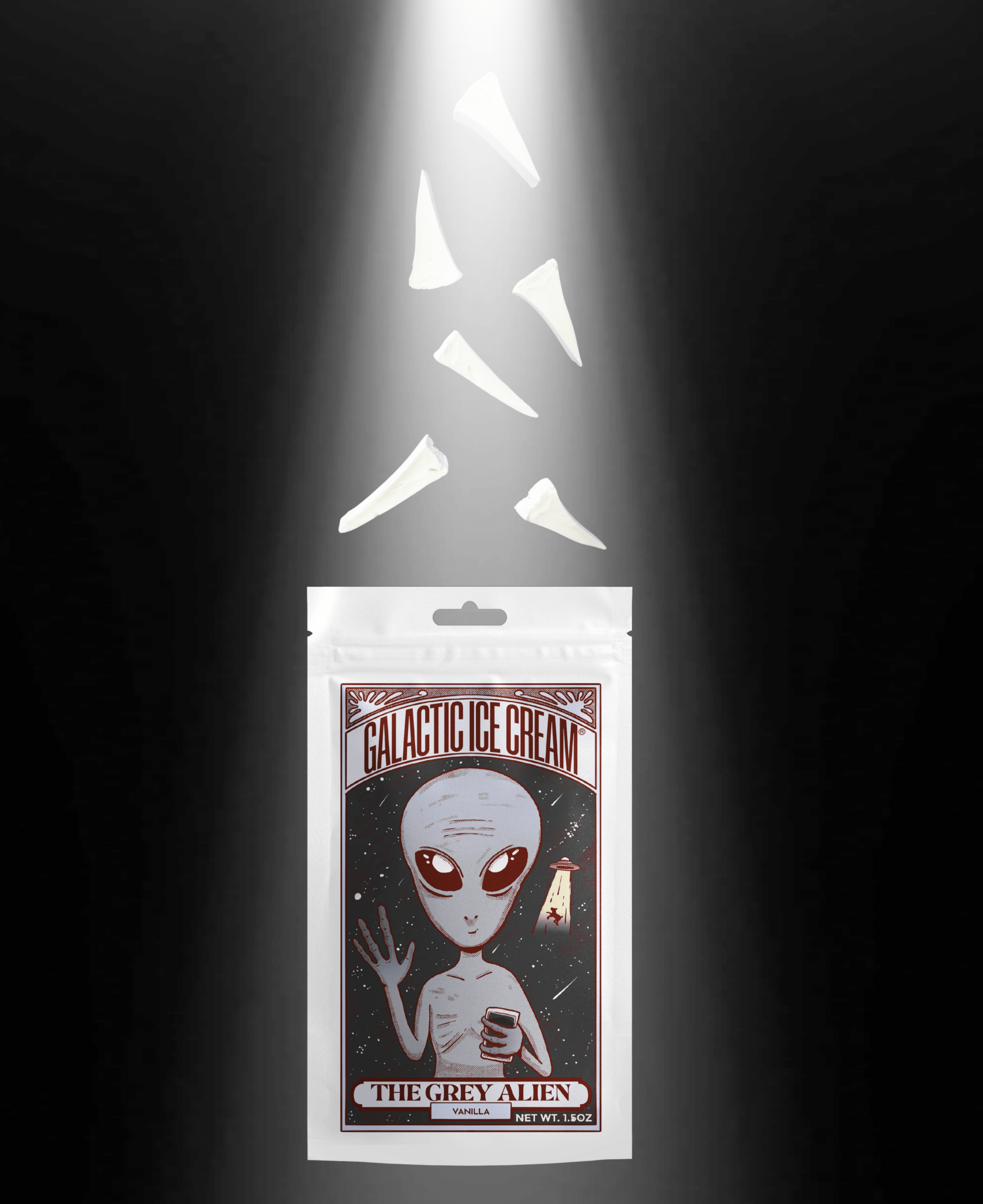 Galactic Grey Alien Vanilla Ice Cream - Rocky Mountain Freeze Dry