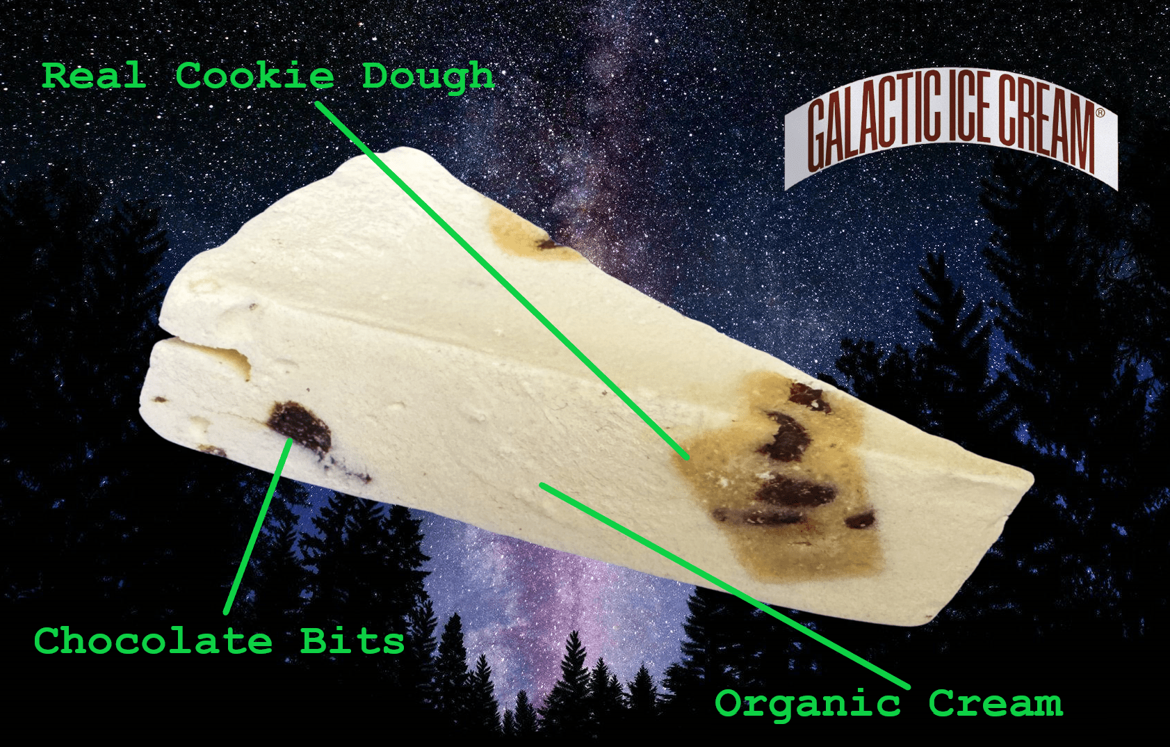 Galactic Sasquatch Cookie Dough Ice Cream - Rocky Mountain Freeze Dry