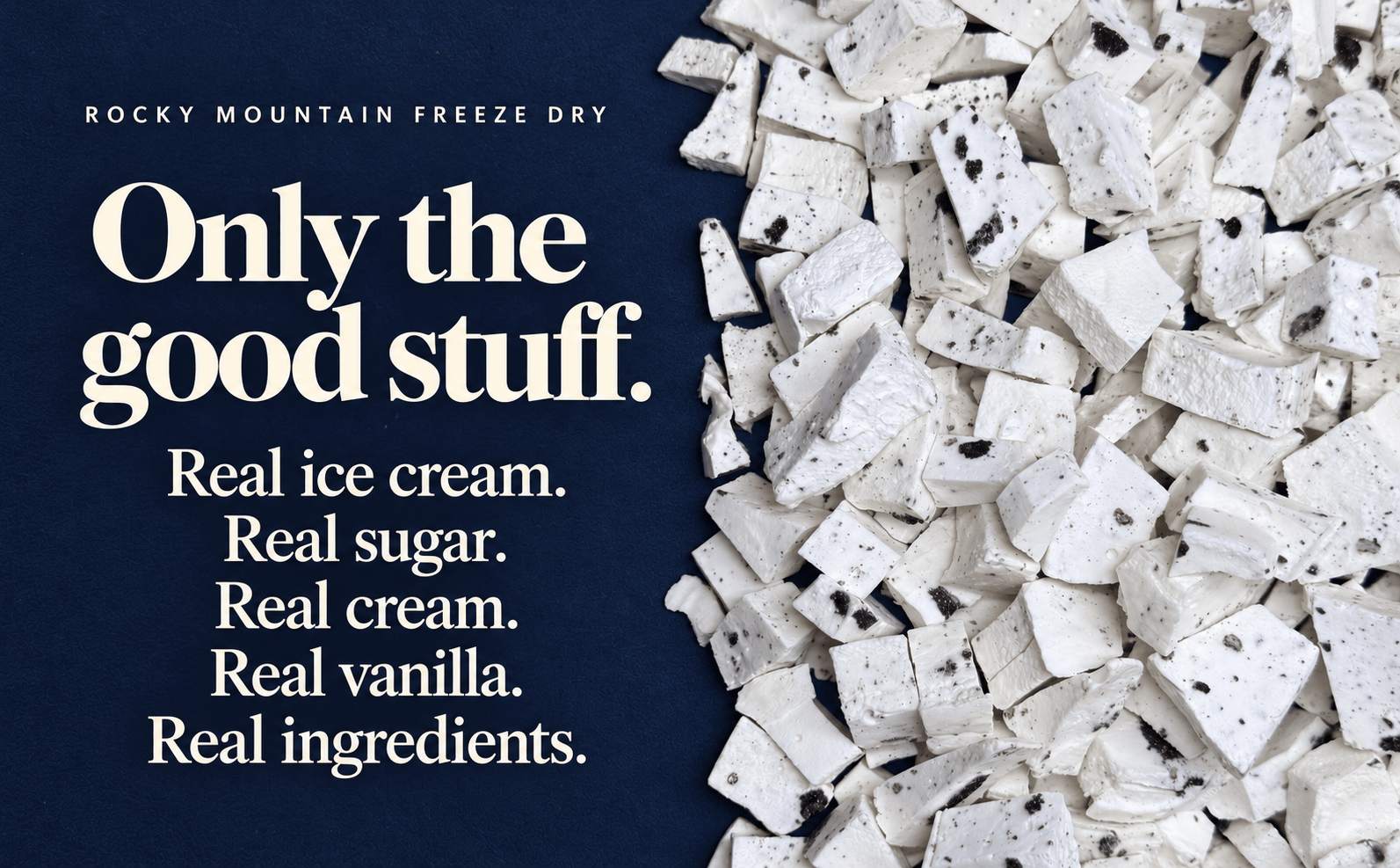 Midnight Cookies and Cream Freeze Dried Ice Cream | 1 oz Pack - Rocky Mountain Freeze Dry