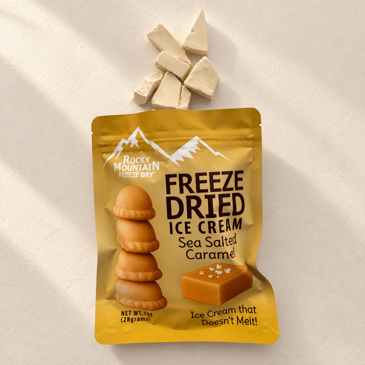 Sea Salted Caramel Freeze Dried Ice Cream - Rocky Mountain Freeze Dry