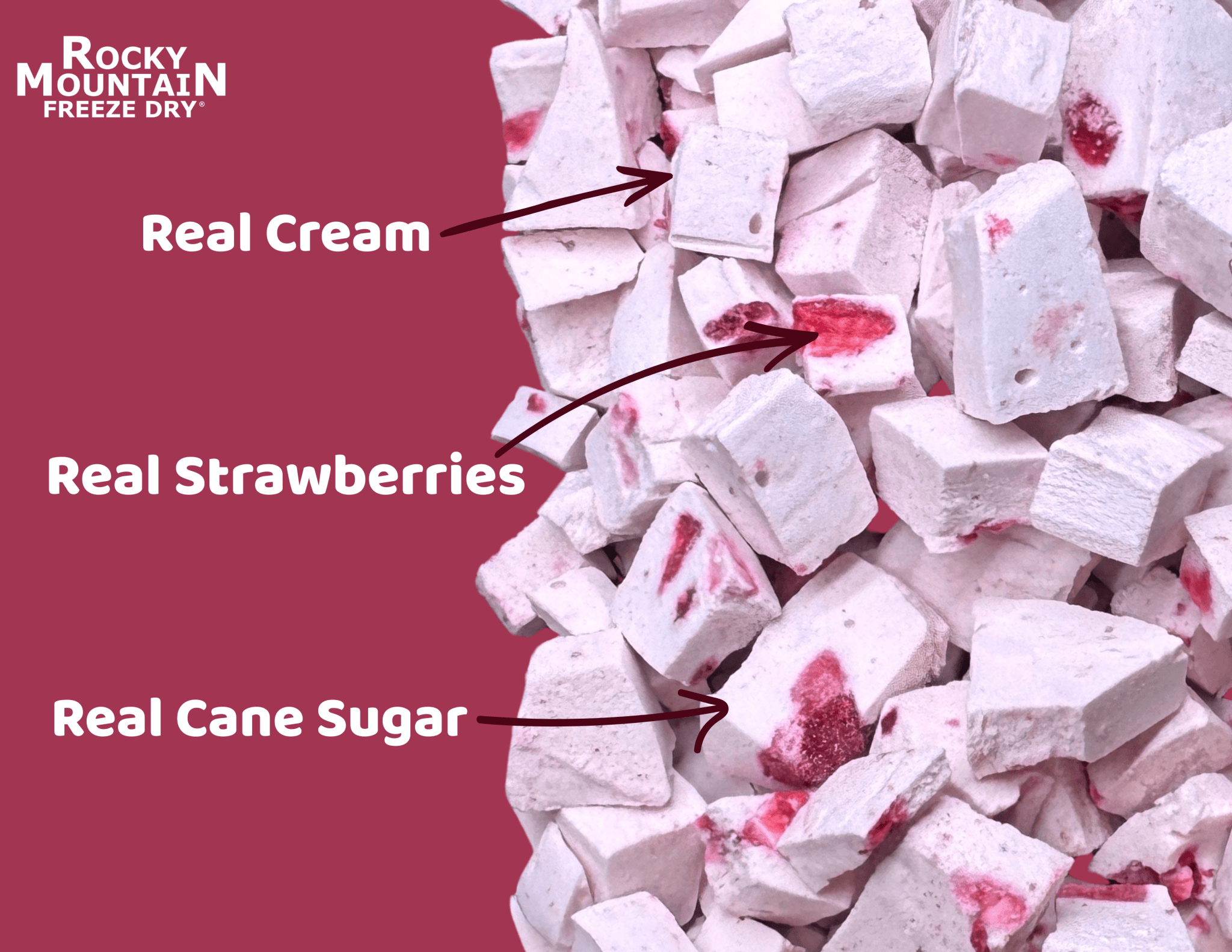 Strawberries & Cream Freeze Dried Ice Cream | 1 oz Pack - Rocky Mountain Freeze Dry