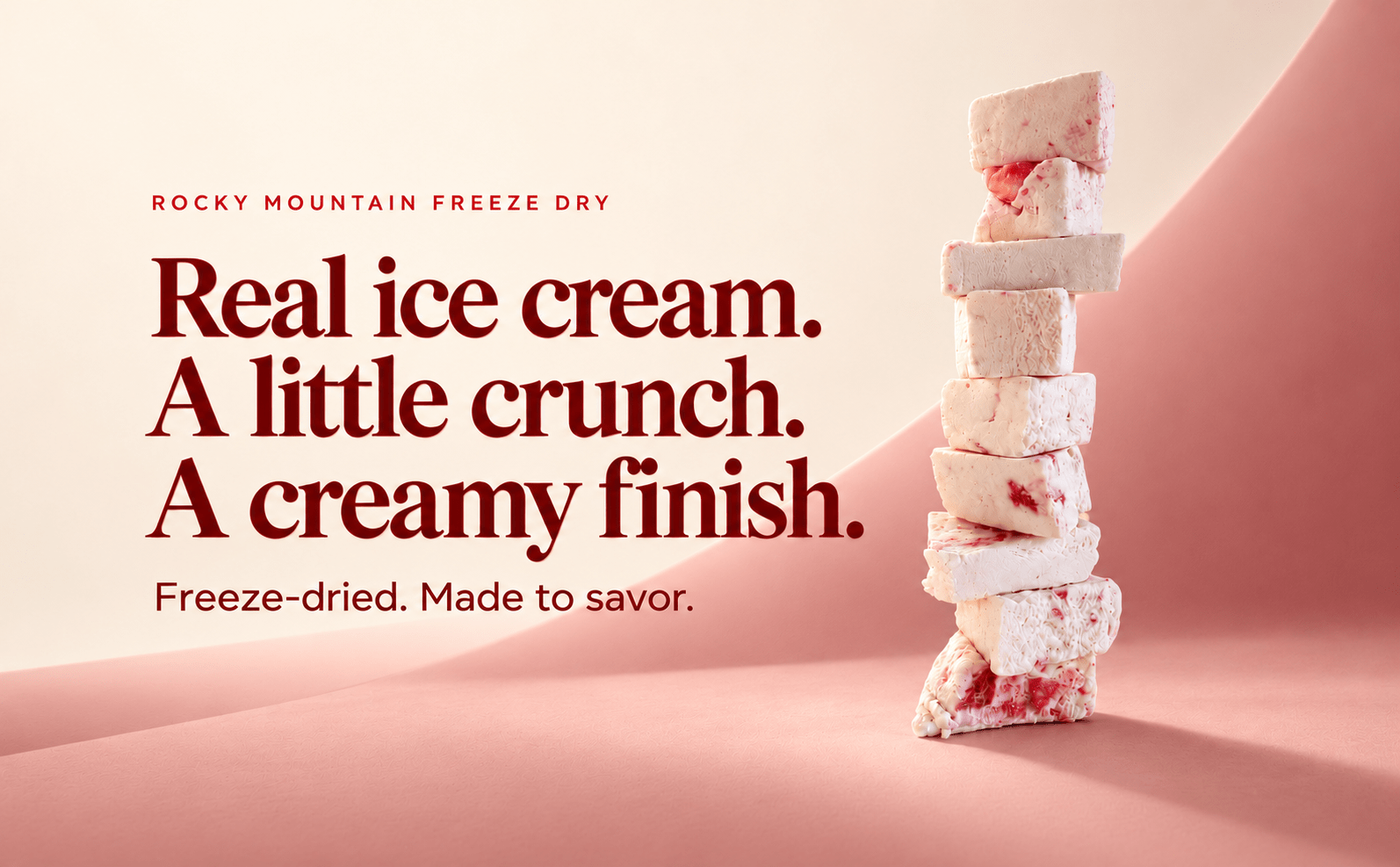 Strawberries & Cream Freeze Dried Ice Cream | 1 oz Pack - Rocky Mountain Freeze Dry