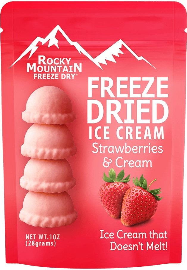 Strawberry Freeze Dried Ice Cream | 1 oz Classic Pack - Rocky Mountain Freeze Dry
