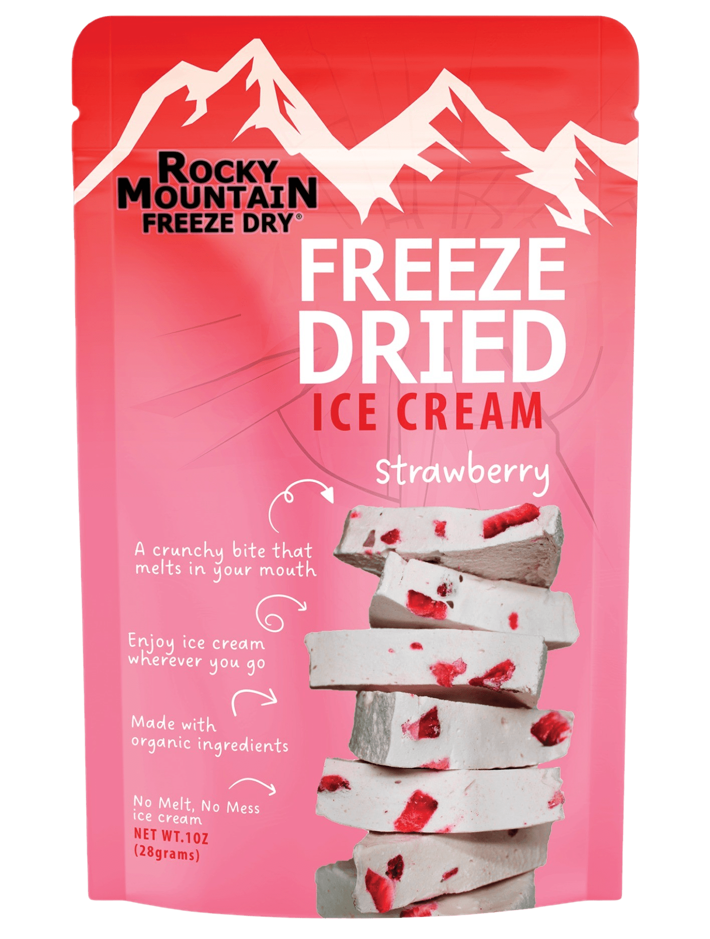 Strawberry Freeze Dried Ice Cream | 1 oz Classic Pack - Rocky Mountain Freeze Dry