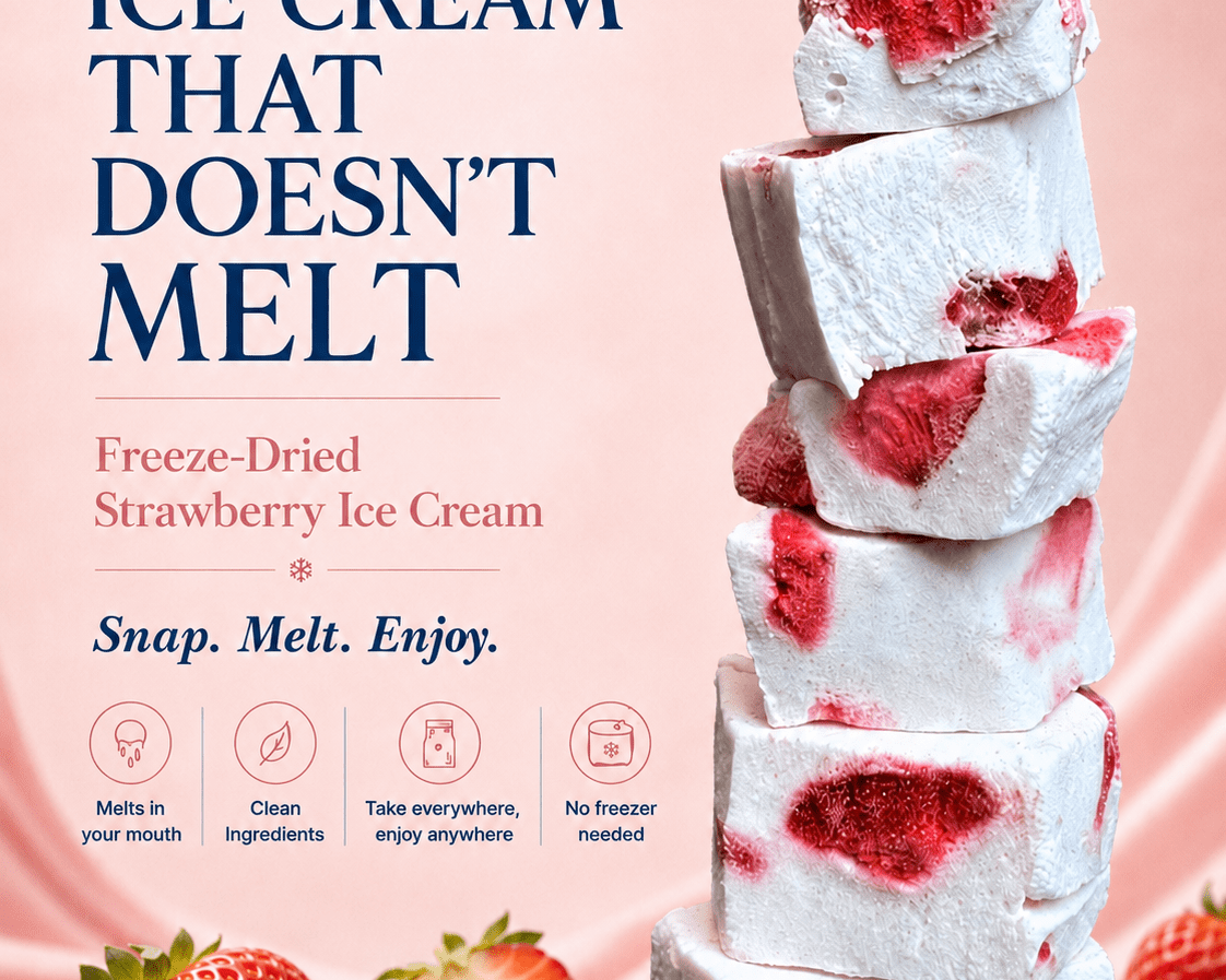 Strawberry Freeze Dried Ice Cream | 1 oz Classic Pack - Rocky Mountain Freeze Dry