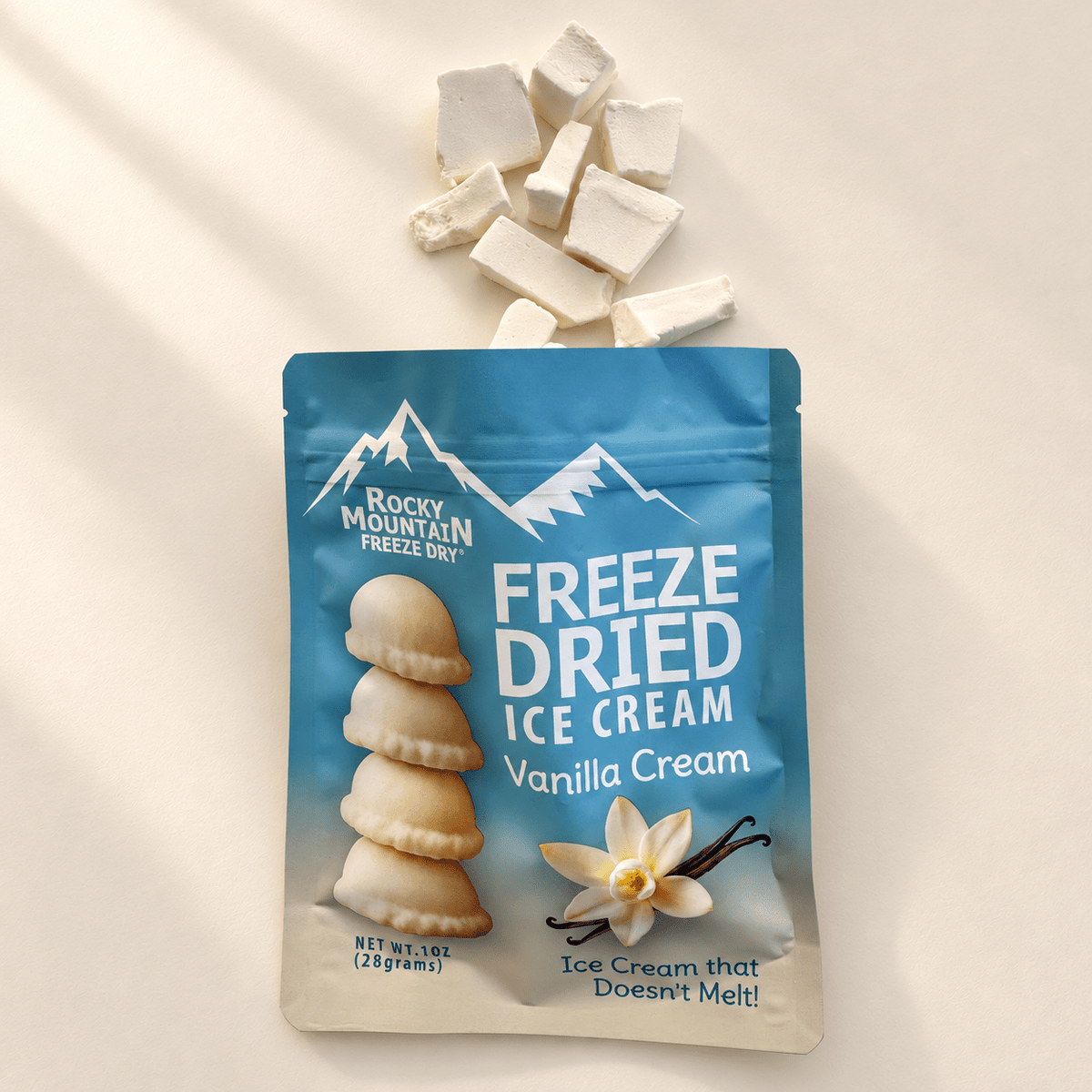 Vanilla Freeze Dried Ice Cream | 1 oz Classic Pack - Rocky Mountain Freeze Dry
