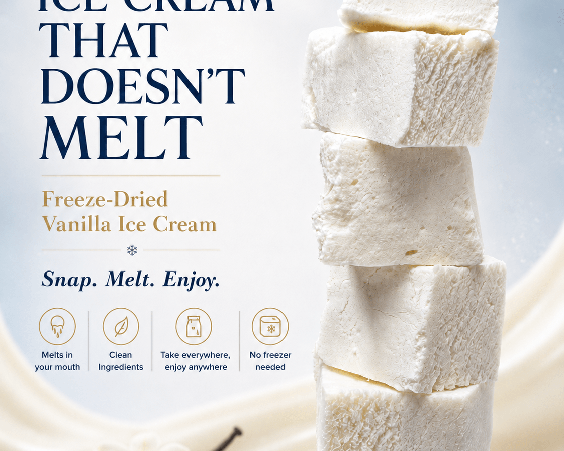 Vanilla Freeze Dried Ice Cream | 1 oz Classic Pack - Rocky Mountain Freeze Dry